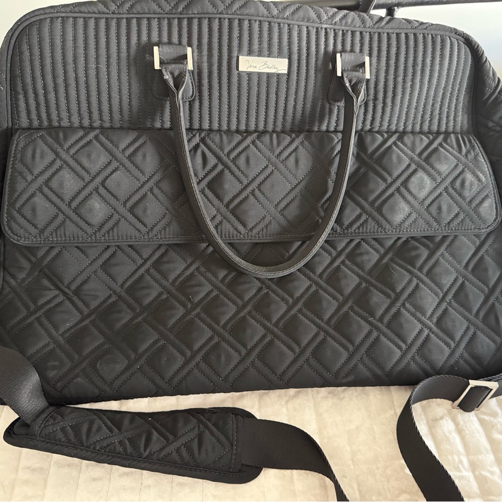 Vera Bradley Black Quilted Travel Bag